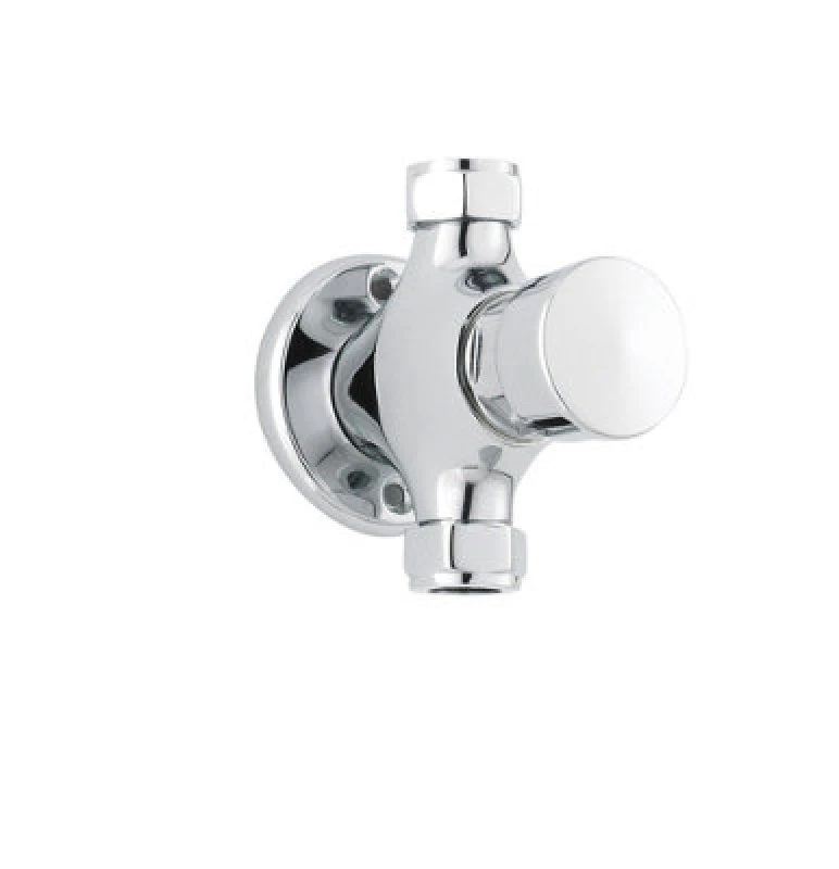 Image of Balterley Modern Round Manual Exposed Non Concussive Timed Shower Valve Chrome Silver