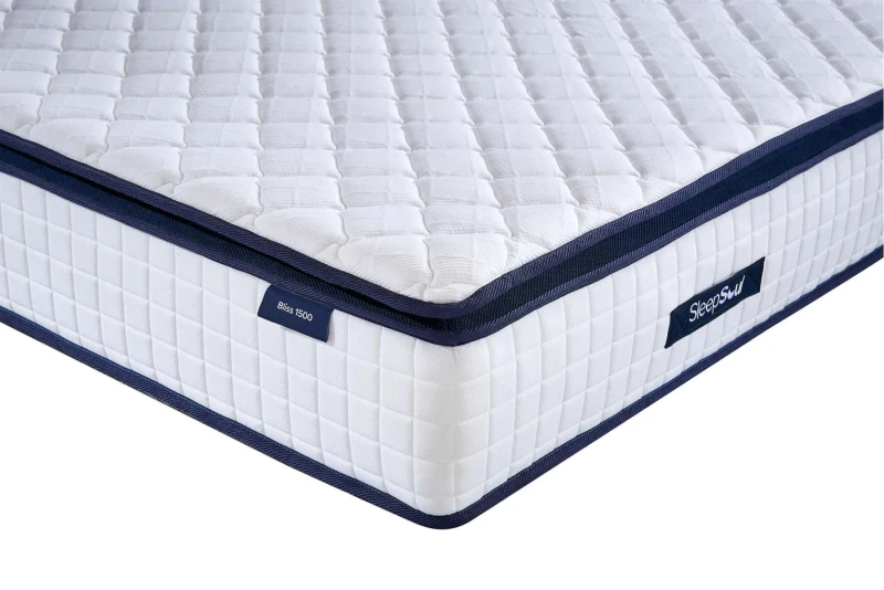 Image of SleepSoul Bliss Memory Pocket 1500 Pillowtop 6ft Super King Size Mattress in a Box