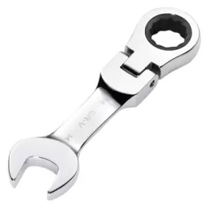 Image of Draper HI-TORQ Metric Stubby Flexible Head Ratchet Combination Spanner, 14mm