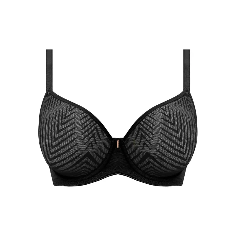 Image of Freya Womens plunge t-shirt underwired molded bra Freya Tailored Noir Female 80G