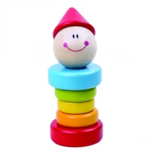 Image of Wooden Clown Rattle