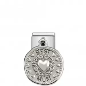Image of Nomination Composable Classic Charm Wishes Silver Best Mum Link 331804/12
