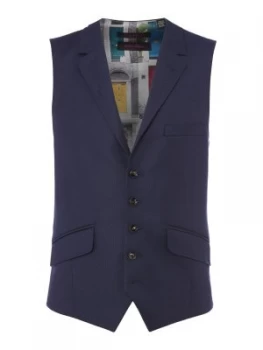 Image of Ted Baker Mens Chalky Pin Dot Waistcoat Dark Blue