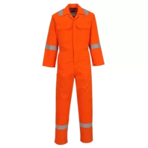 Image of Biz Weld Mens Iona Flame Resistant Coverall Orange Medium 34"