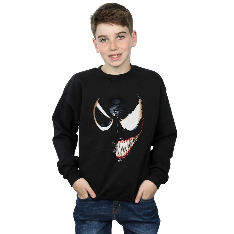 Image of Marvel Venom Split Face Sweatshirt Black male