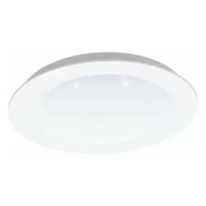 Image of Loops - Wall / Ceiling Flush Downlight White & Crystal Effect 14W LED Spotlight