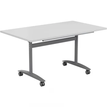 Image of 1600MM Rectangular Tilt Top Table - Silver/White