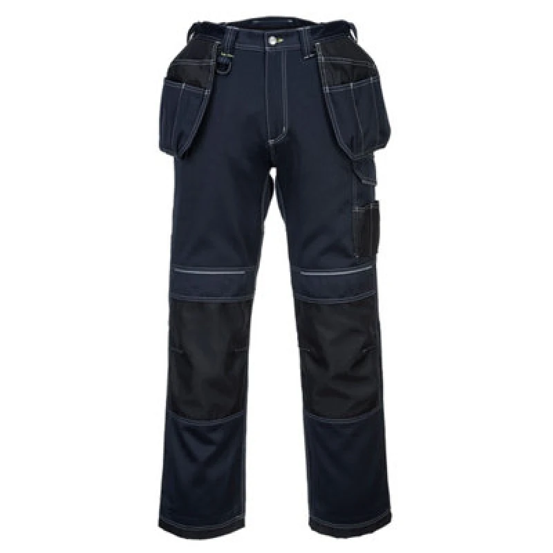 Image of Portwest PW3 Mens Holster Work Trousers T602NBS32 Colour: Navy / Black