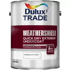 Image of Dulux Trade Weathershield Quick Dry Undercoat White 1L - White