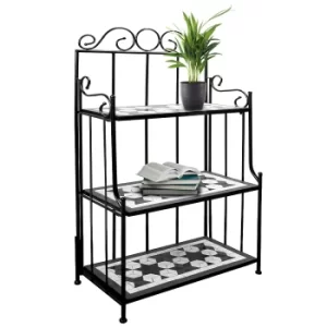 Image of Metal Shelf Mosaic 58x30x115cm 3 Shelves