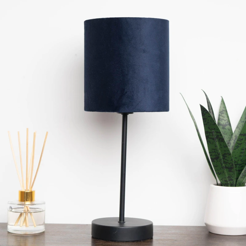 Image of K Living Hove Table Lamp with Navy Shade Navy unisex One Size
