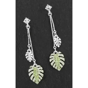 Image of Back To Nature Silver Plated Monstera Deliciosa Earrings