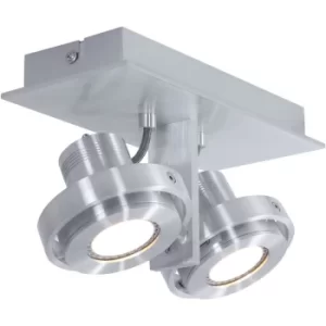 Image of Sienna Quatro Twin Spotlight Steel Brushed