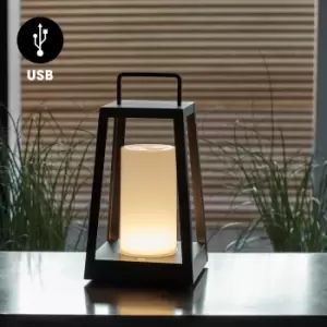 Image of Vogue Talla Outdoor USB Rechargeable Table Light Black