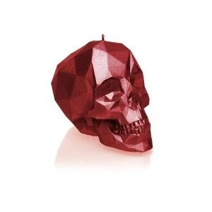 Image of Red Metallic Small Low Poly Skull