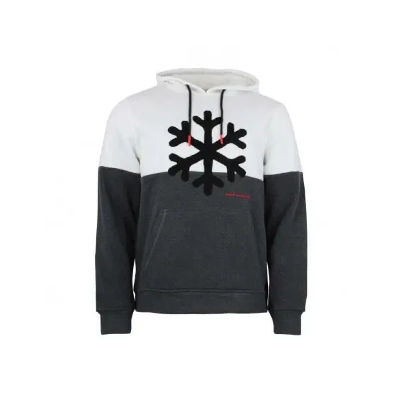 Image of Peak Mountain Hoodie fleece Peak Mountain Carlo Blanc Male M CARLO/XH/BLANC-GRIS NUIT CHINE
