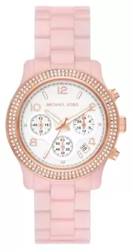 Image of Michael Kors MK7424 Runway (38mm) White Chronograph Dial / Watch