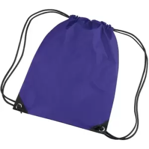 Image of Premium Gymsac Water Resistant Bag (11 Litres) (One Size) (Purple) - Bagbase