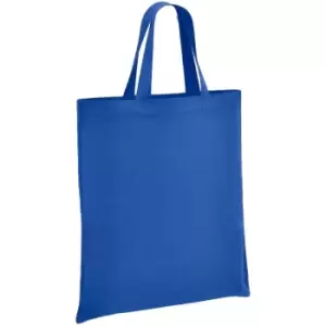 Image of Brand Lab Cotton Short Handle Shopper Bag (One Size) (Royal Blue) - Royal Blue