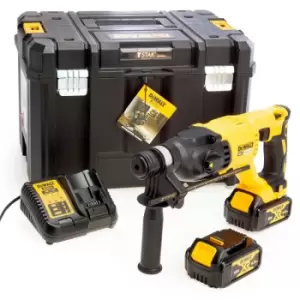 Image of DCH133M2 18V sds Plus Hammer Drill (2 x 4.0Ah Batteries) in tstak Box DCH133M2-GB - Dewalt