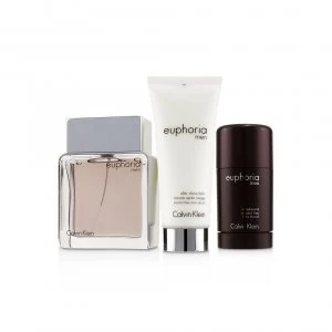 Image of Calvin Klein Euphoria Gift Set 100ml Eau de Toilette + 100ml Aftershave Balm + 75ml Deodorant Stick