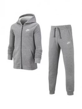 Image of Nike Sportswear Kids Core Tracksuit Jogger Set - Dark Grey