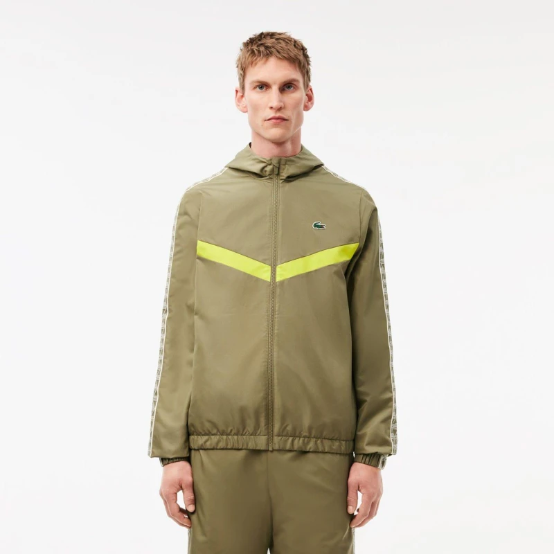 Image of Lacoste Tennis Monogram Track Jacket Khaki male XS