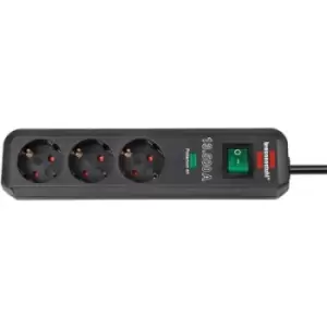 Image of Brennenstuhl 1158820315 Surge protection power strip 3x Black