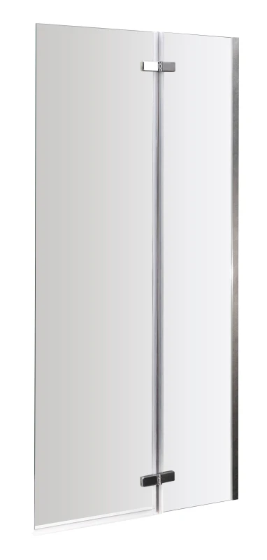 Image of Balterley Chrome 5mm Toughened Safety Glass Centre Hinged Shower Bath Screen Silver unisex