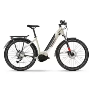 Image of Haibike Haibike Trekking 4 Lowstep 2022 Electric Hybrid Bike - White