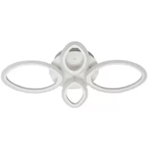 Image of Messina Integrated LED Semi Flush Light White 73cm