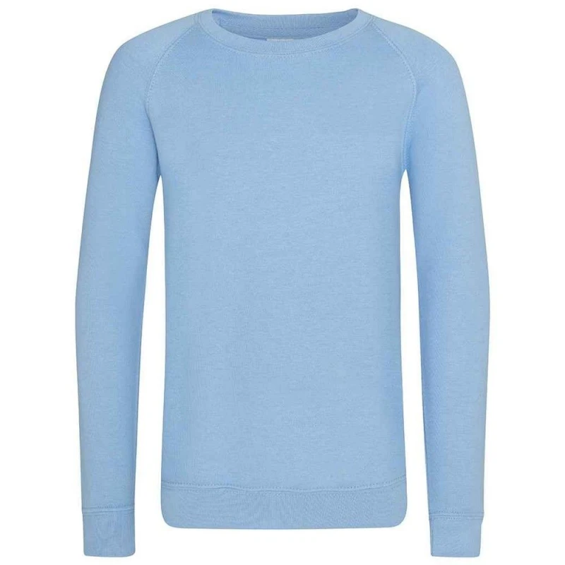Image of AWDis Academy Raglan Sweatshirt in Blue Size: 11-12 Years Blue Unisex 11-12 Years