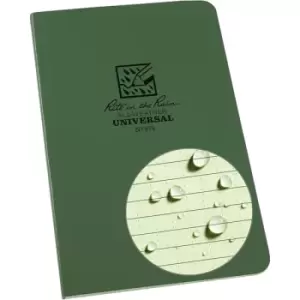 Image of Rite in the Rain Memo Book, Side Bound Field Flex Cover, 4?" x 7¼" (64 Sheets) Green / Green