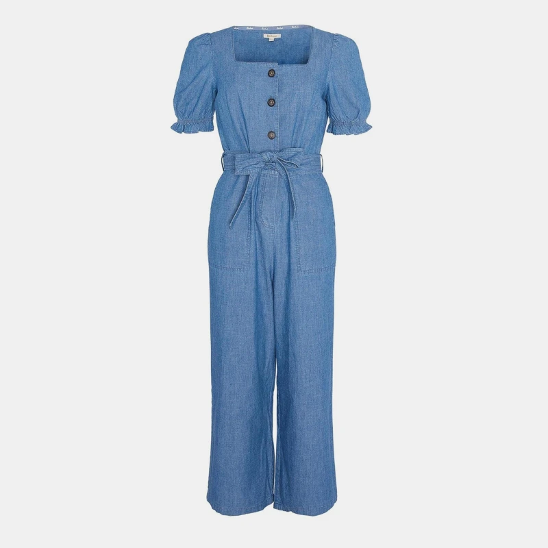 Image of Barbour Berkley Denim Jumpsuit - Blue Blue 18