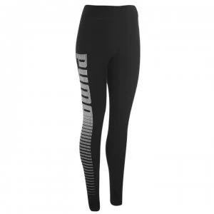 Image of Puma Logo Leggings Ladies - Black