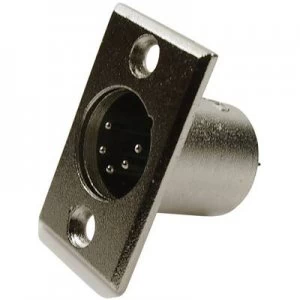 Image of XLR connector Sleeve plug straight pins Number of pins 5 Silver Cliff FC6175