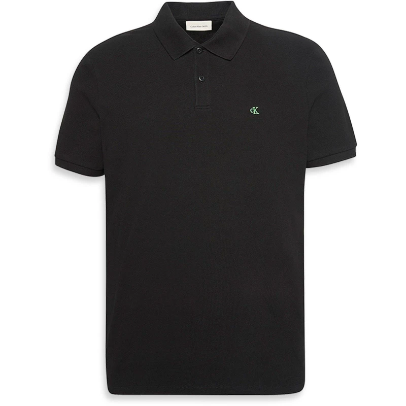 Image of Calvin Klein Jeans Mens CKJ Pique Short-Sleeve Polo Shirt Black male S