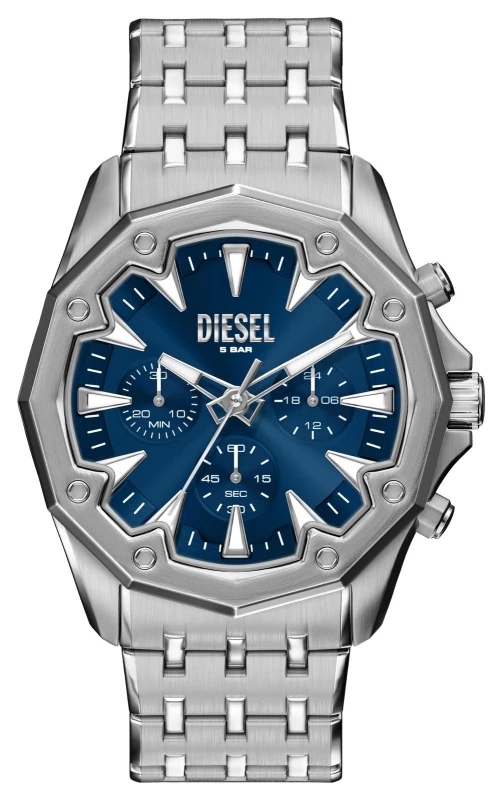 Image of Diesel DZ4706 Stinger Chronograph (46mm) Blue Dial / Watch