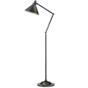 Image of Floor Lamp Jointed Moveable Stem & Head Cone Shape Shade Old Bronze LED E27 100W