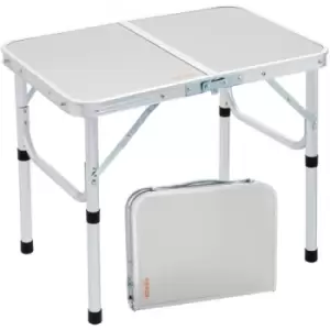 Image of VEVOR Folding Camping Table, Adjustable Height Outdoor Portable Side Tables, Lightweight Fold Up Table, Aluminum & MDF Ultra Compact Work Table, For C