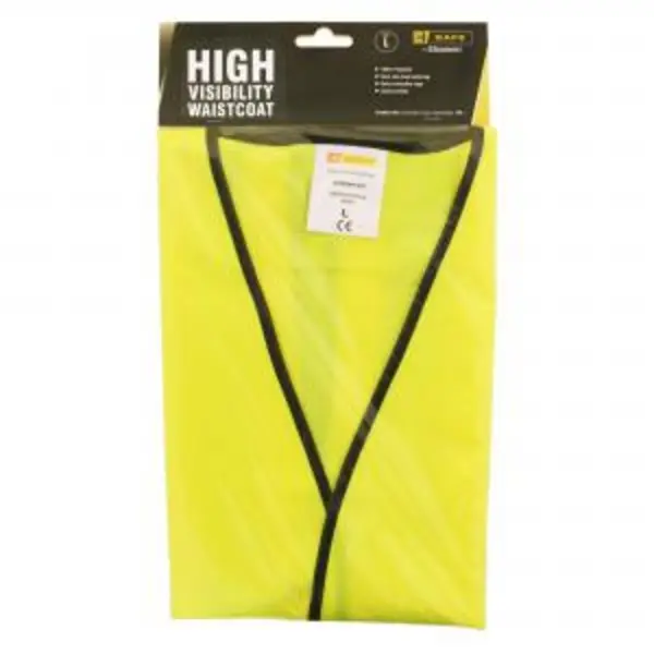 Image of Beeswift B-Safe Hi Visibility Vest Saturn Yellow L BS062L BESWBS062L