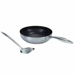 Image of Circulon Steel Shield Stainless Steel Non-Stick 24cm Frypan with Slotted Turner