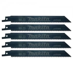 Image of Makita Wood Reciprocating Saw Blades 160mm Pack of 5