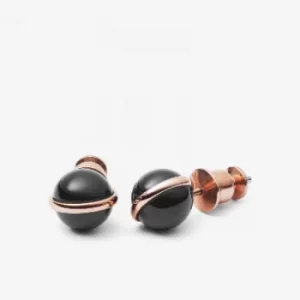 Image of Ladies Skagen Rose Gold Plated Stud Earrings