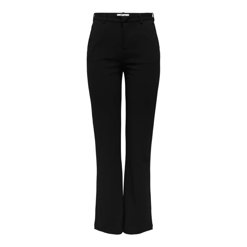 Image of Only Womens mid-rise straight leg Trousers Only Raffy-Yo Life Noir Female Mx34