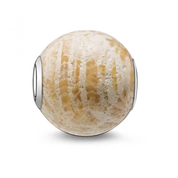 Image of Ladies Thomas Sabo Sterling Silver Karma Beads - Jasper Daisy Bead