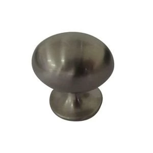 Image of BQ Satin Nickel Effect Oval Furniture Knob Pack of 6