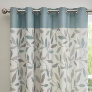Image of Fusion Beechwood Duck Egg Eyelet Curtains Duck Egg (Blue)