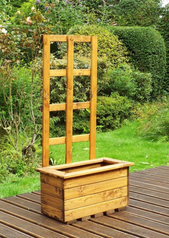 Image of Charles Taylor Trading Regular Wooden Kensington Planter Brown