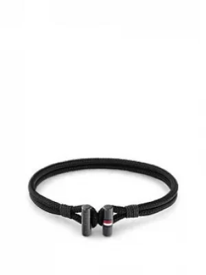 Image of Tommy Hilfiger Tommy Hilifiger Braided Bracelet, Black, Men